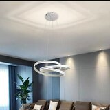 Candelabru LED 126 W Hoop White, LED inclus, 1 sursa de iluminare, Telecomanda, Dimabil, Lumina: Cal